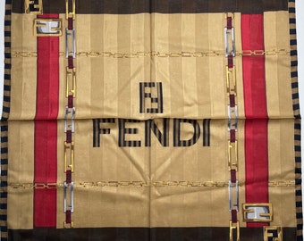 FENDI Vintage Collection Handkerchief 22 x 22 inches, Cotton