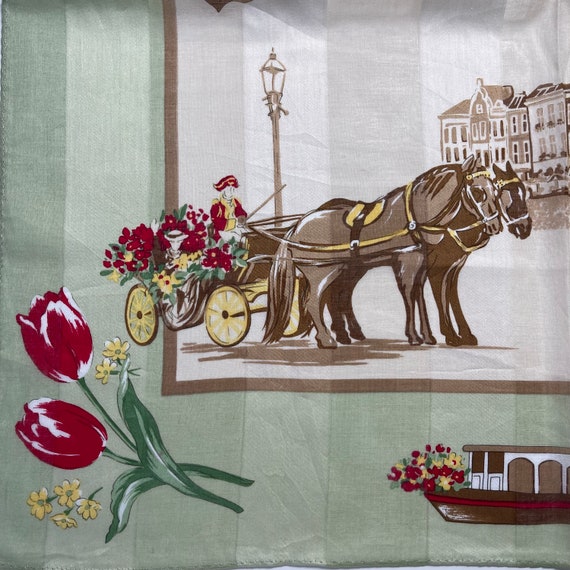 Vintage Huis Ten Bosch Handkerchief: Japan Cotton Scarf (20x20 inches) View 4
