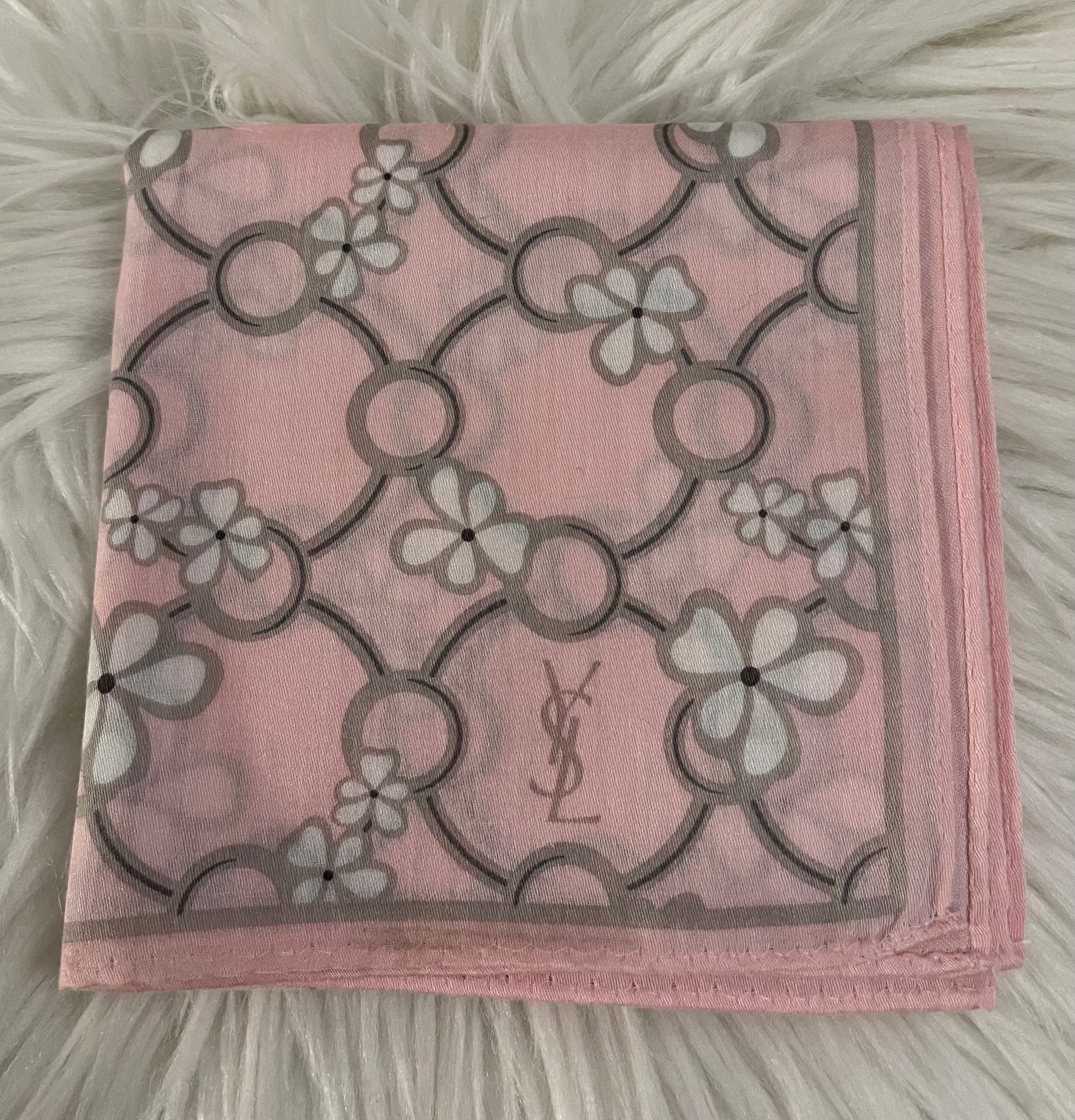 YSL Vintage Handkerchief Made in Japan 19x19 Vintage | Etsy