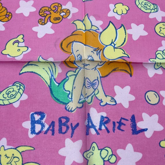 Tokyo Disney Sea vintage handkerchief Baby Ariel … - image 6