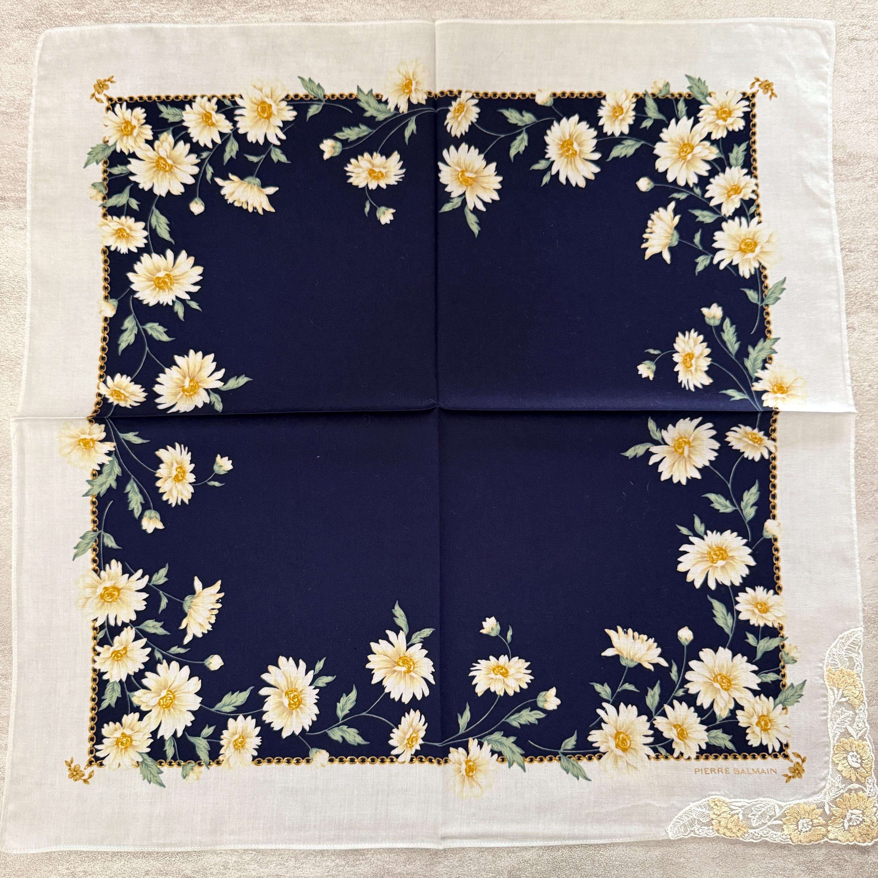 Pierre Balmain Vintage Handkerchief 20 X 20 Inches - Etsy
