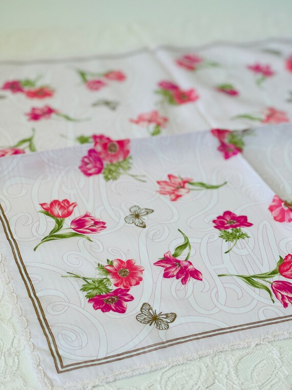 HANAE MORI Vintage handkerchief 22 x 22 inches - image 2