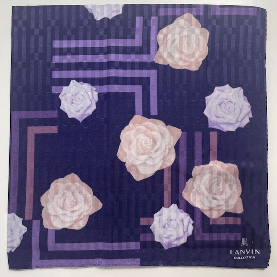 Lanvin Collection Vintage Handkerchief 22 X 22 Inches - Etsy