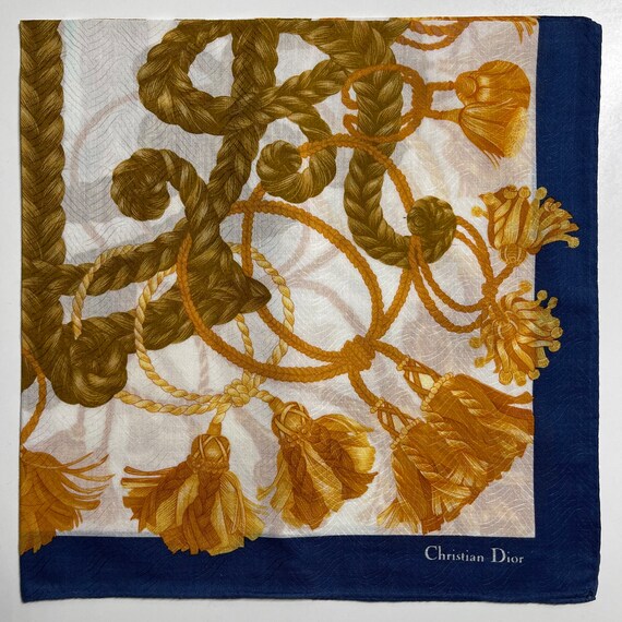 Christian Dior Vintage Handkerchief 20 x 20 inches - image 2