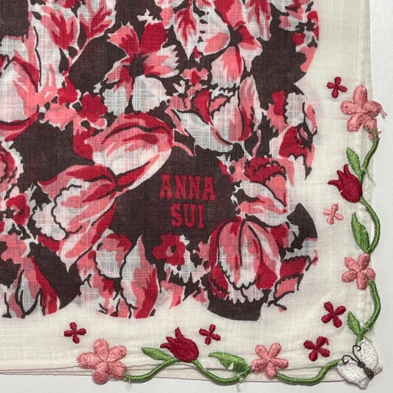 Anna Sui Vintage Handkerchief 19 x 19 inches - image 5