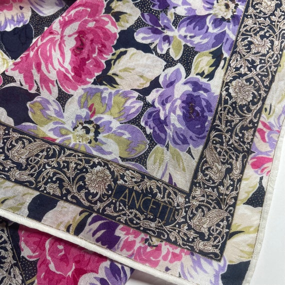LANCETTI Vintage Handkerchief 20 x 20 inches View 5
