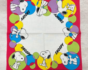 Snoopy handkerchief 16 x 16 inches, Cotton