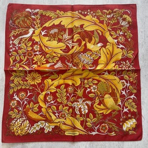 Vintage Salvatore Ferragamo Pocket Square: 16x16 Cotton, Made in Italy