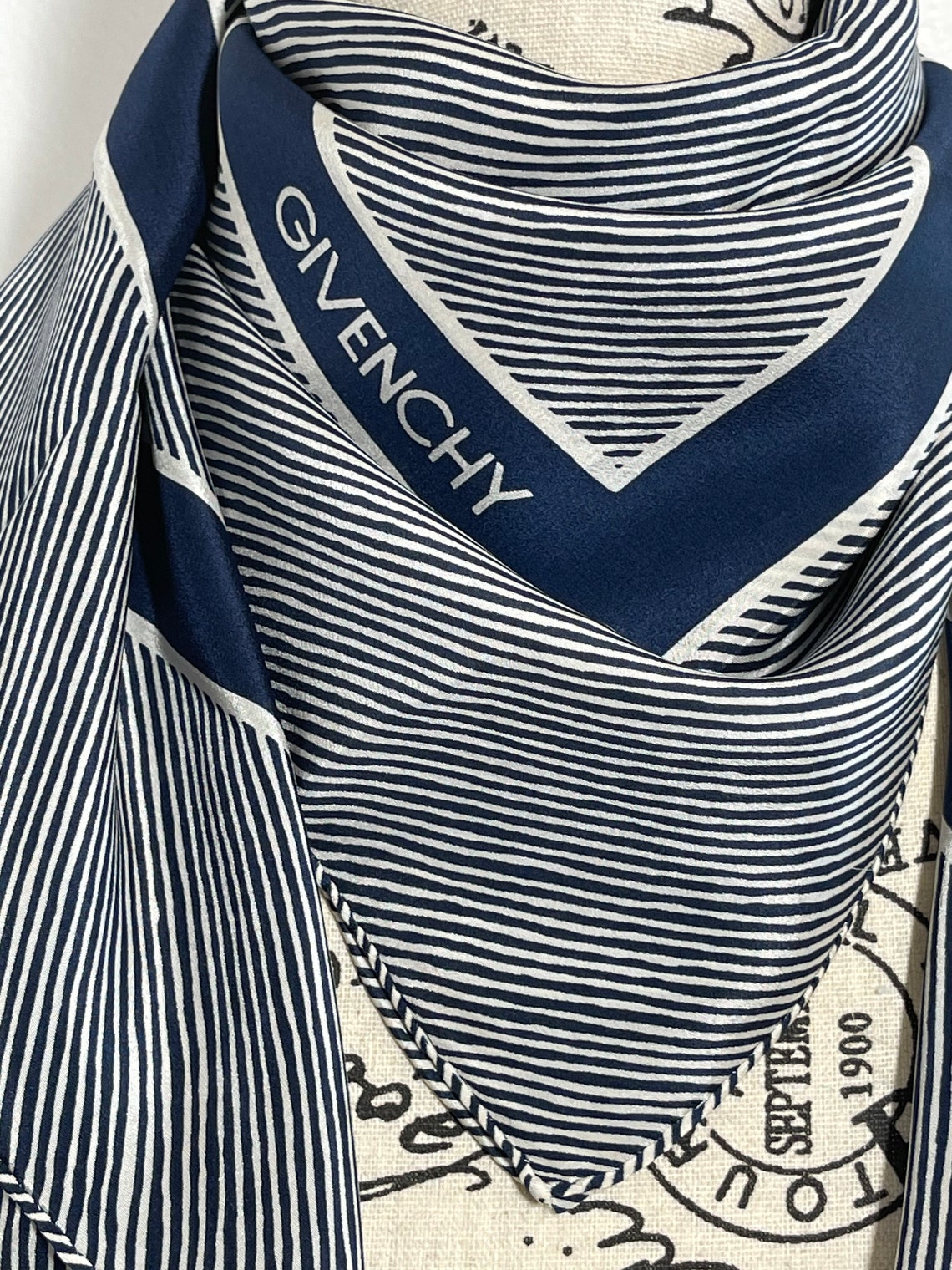 givenchy blue scarf