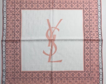 YvesSaintLaurent Vintage Handkerchief 22 x 22 inches