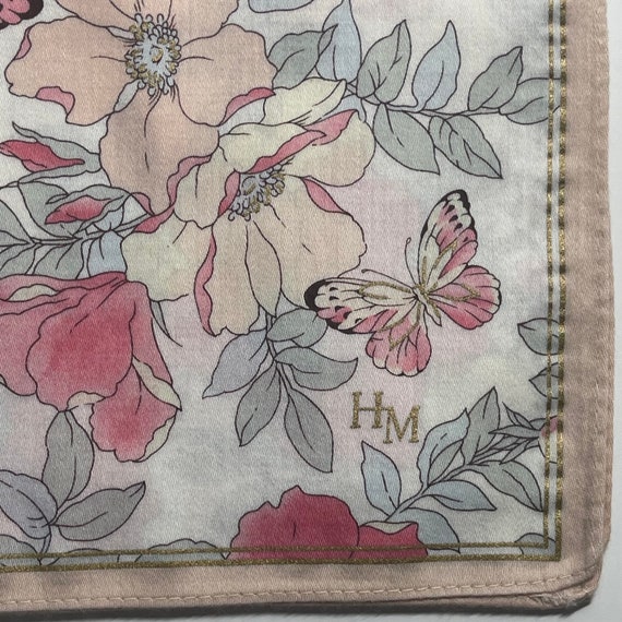 HANAE MORI Vintage Handkerchief 19 x 19 inches - image 3