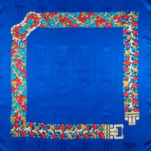 Must de Cartier Vintage Silk Scarf 33 x 34 inches
