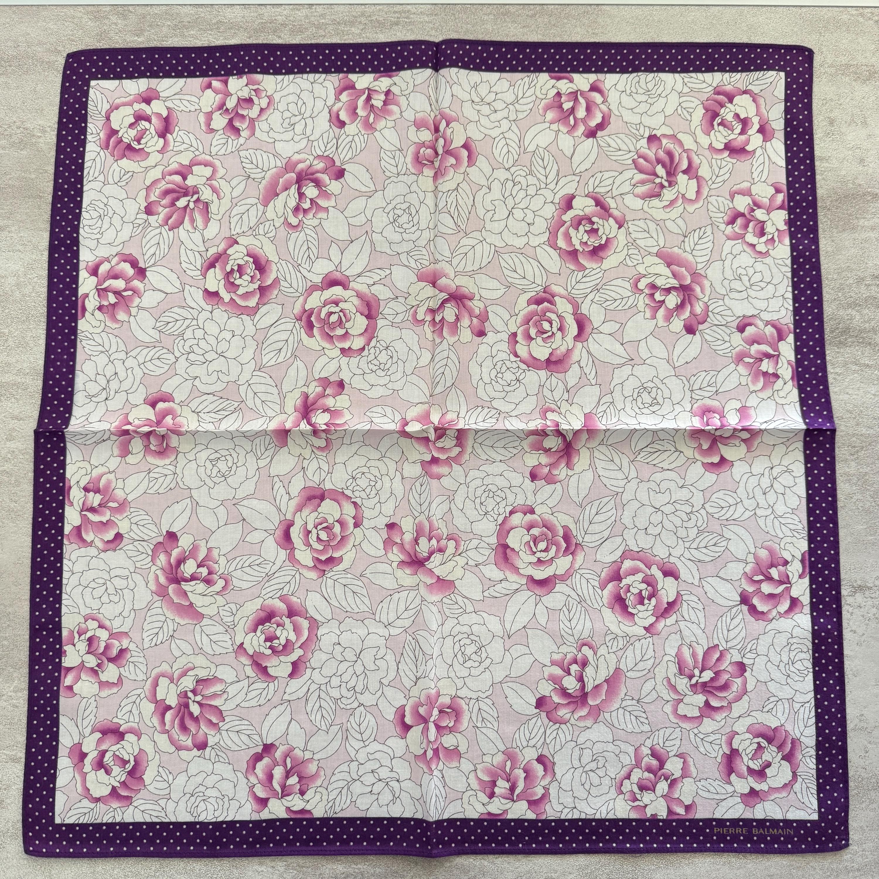 Pierre Balmain Vintage Handkerchief 19 X 19 Inches - Etsy