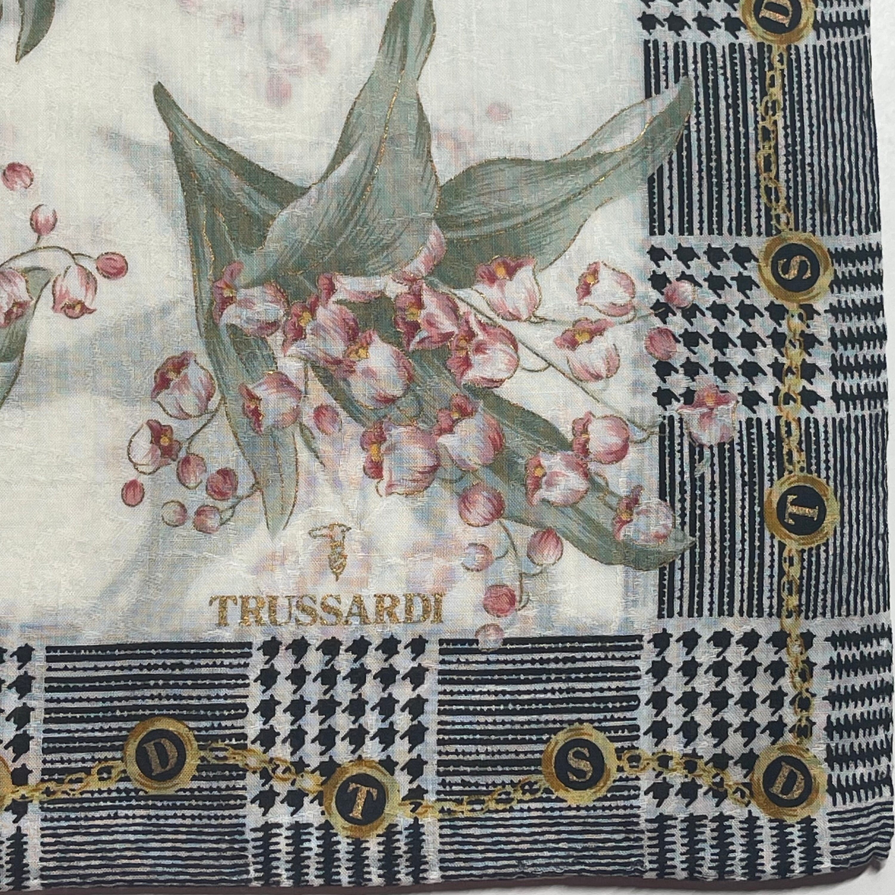 TRUSSARDI Vintage Handkerchief 19 X 19 Inches, Cotton - Etsy