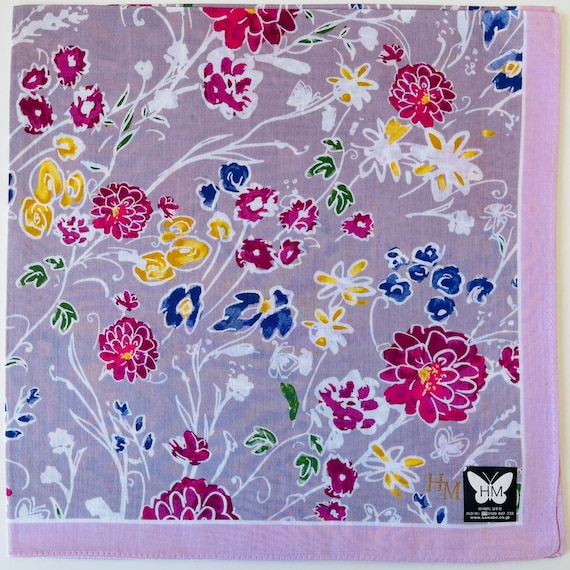 HANAE MORI Vintage handkerchief 20 x 20 inches, C… - image 2