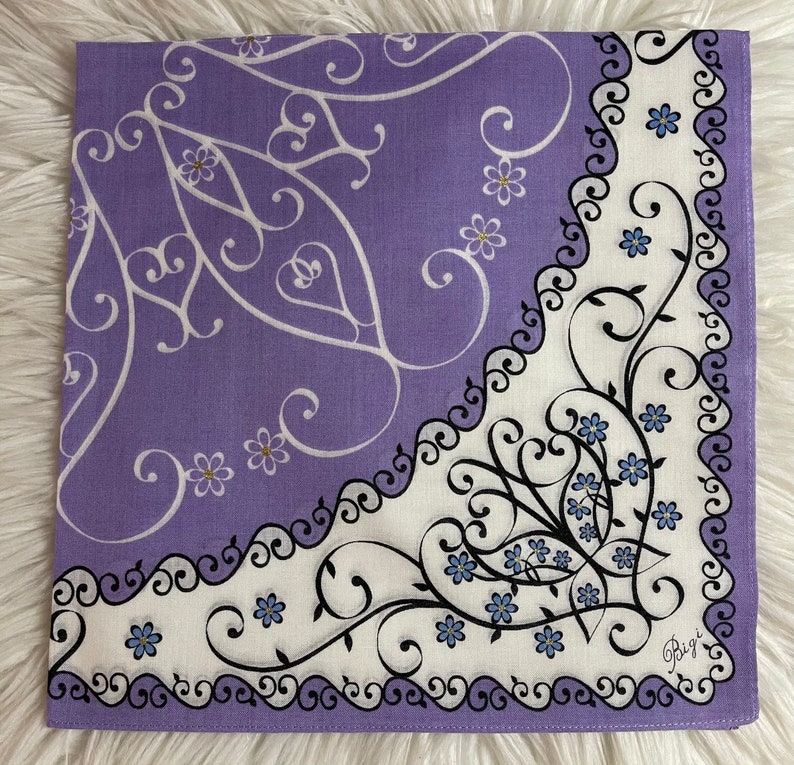 Beautiful handkerchief Vintage Handkerchief Made in Japan 20\u201dx20\u201d Cotton By Bigi Japan Handkerchief