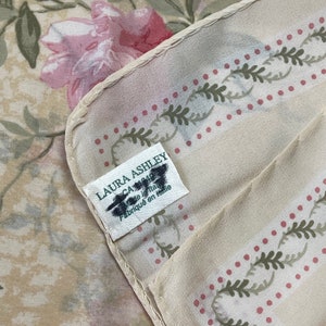 Laura Ashley Vintage silk scarf 34 x 34 inches image 5