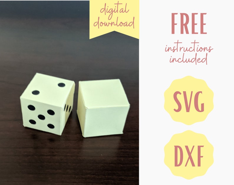 Dice SVG Dotted and Blank Cricut Cut File Kit Elementary Etsy