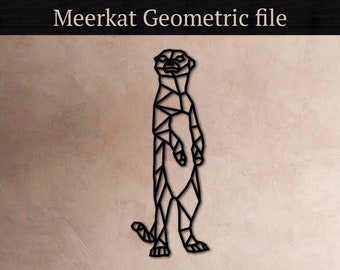 Erdmännchen / Erdmännchen Geometrisch, Vektor Dateien, für Laserschnitt, cnc, digitale Dateien, dxf, ai, svg, pdf, Schneidedatei