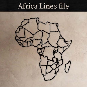 Afrikalinjer, vektorfiler, för laserskärning, CNC, digitala filer, dxf, ai, svg, pdf, klippfil, graverad mall