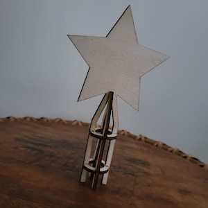 Christmas Tree Topper Star, vector file, for laser cut, cnc, digital files, dxf, ai, svg, pdf, cut file