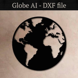 Globe, vector files, for laser cut, cnc, digital files, dxf, ai, svg, pdf, cut file