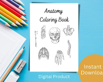 Anatomy Nurse Coloring Book - Etsy