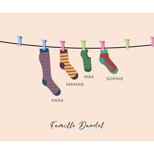 Benutzerdefinierte Familienillustration, Familienzeichnung