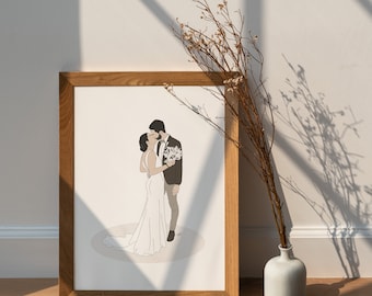 Personalisiertes Porträt, personalisierte Illustration, Paar, Familie, Hochzeit