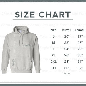 Fruit Of The Loom 996MR Hoodie Unisex Size Chart Download Minimal Modern Design For E-Commerce Printful Printify POD