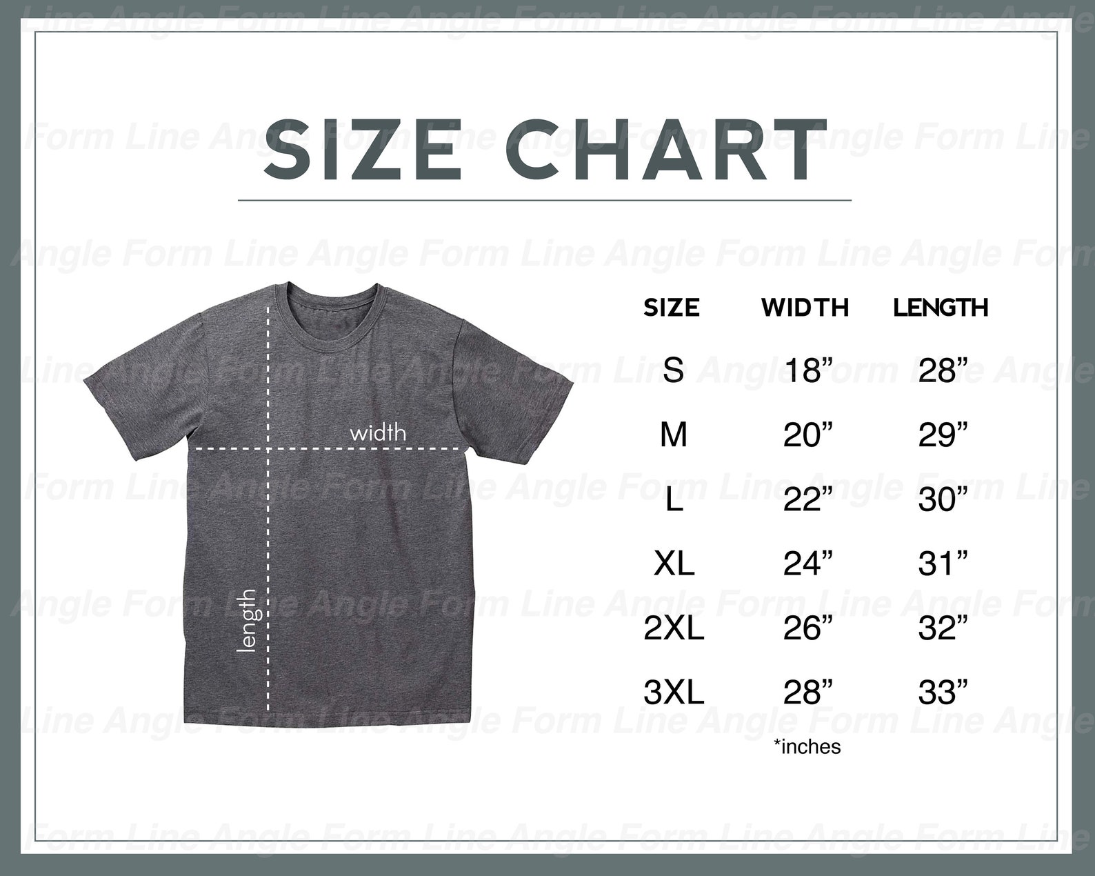Digital Gildan 5000 Heavy Cotton T-shirt Size Chart Download Minimal ...