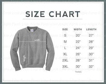 Gildan Crew Neck Sweatshirt 18000 Unisex Größentabelle Download Buntes modernes Design für E-Kommerz Printful Printify POD