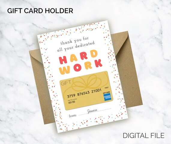 Nice End of Year Card Thank You for All Your Hard Work Printable Card ...
