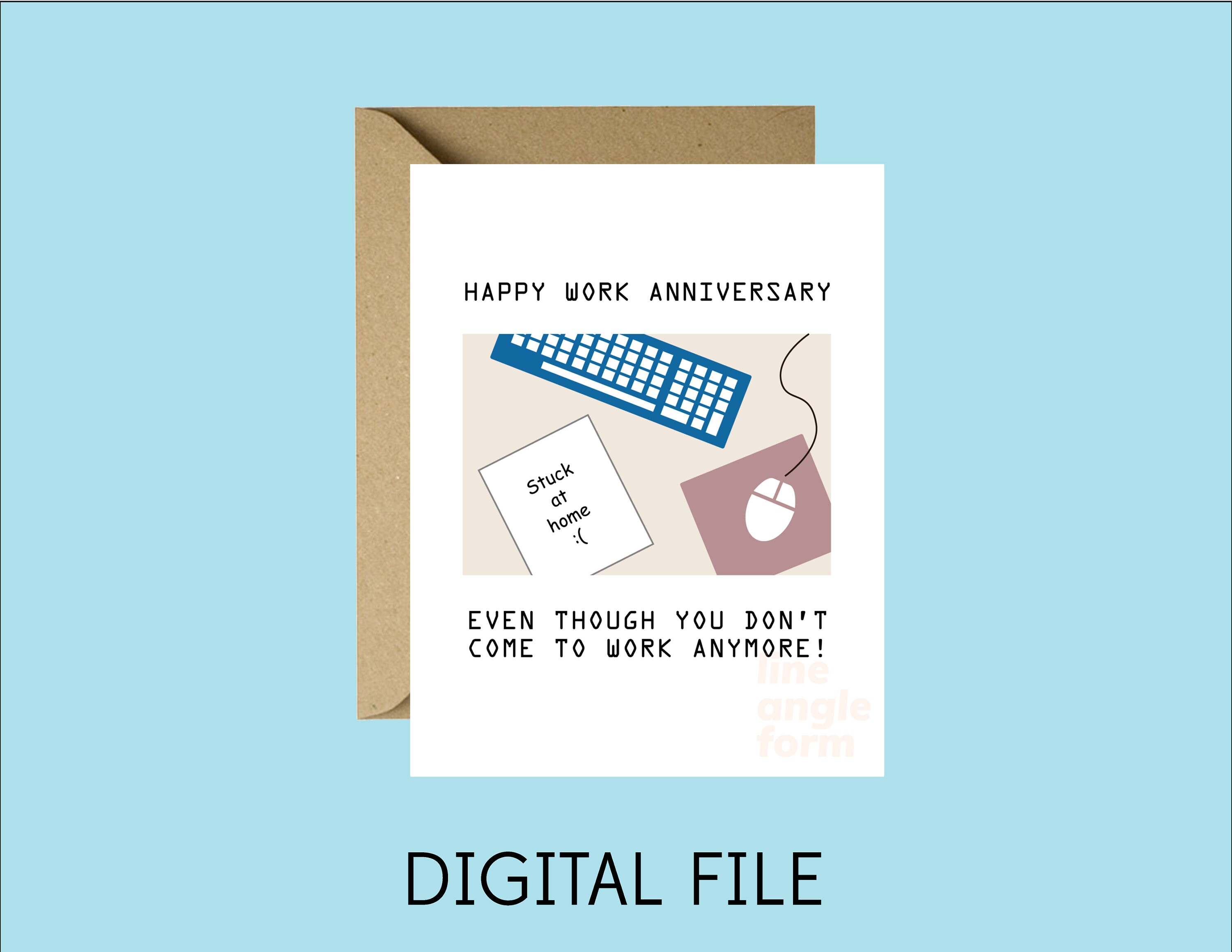 Printable Funny Quarantine Work Anniversary Card for Stay at - Etsy