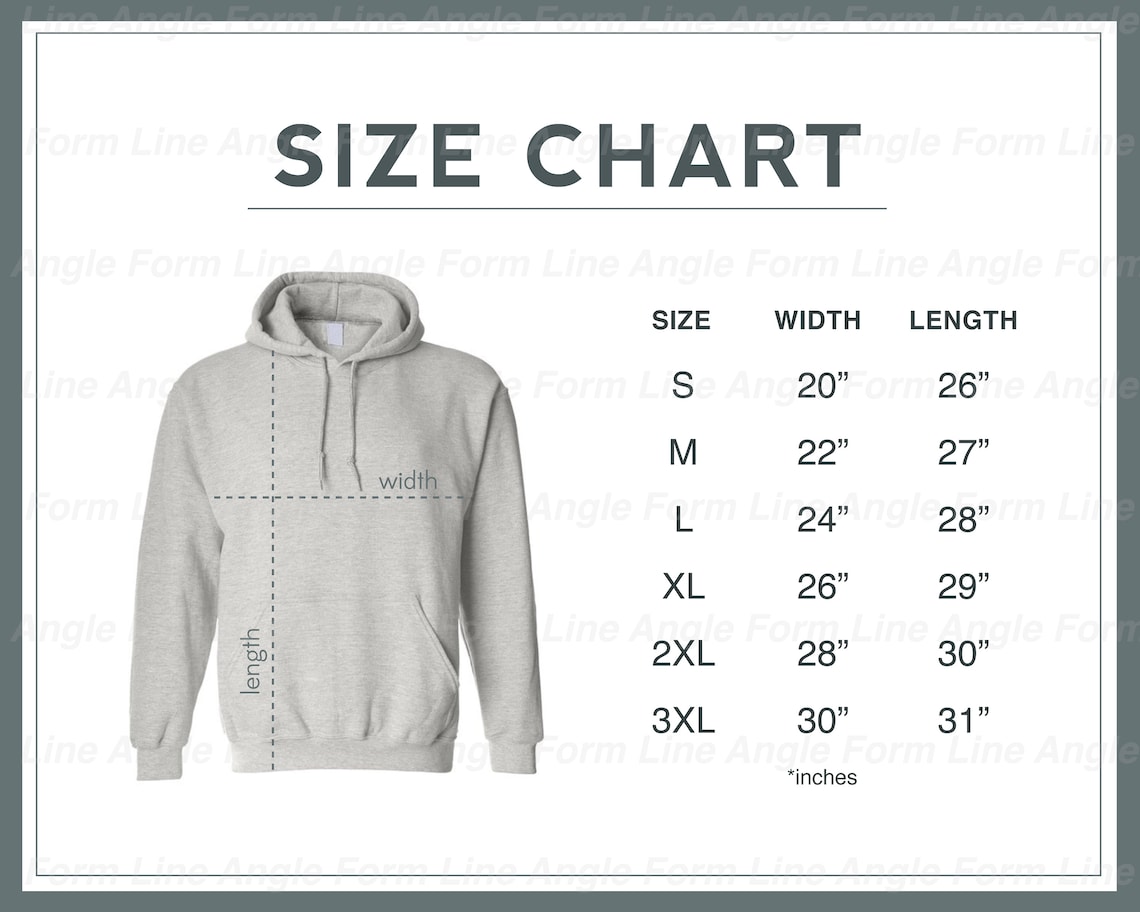 American Hoodie Size Chart