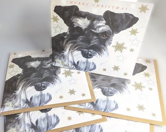 Schnauzer Christmas Card