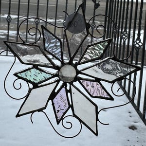 Stained glass snowflake