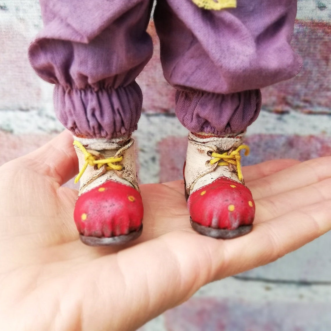 DIY shoes for dolls clown shoes video tutorial shoes Etsy