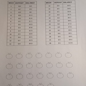 26 WEEK SAVINGS CHALLENGE