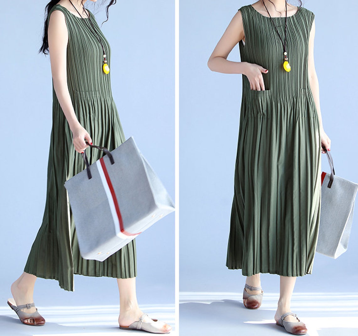 Hand Made Womens Soft Cotton Clothing Maxi Dress Round Neck - Etsy