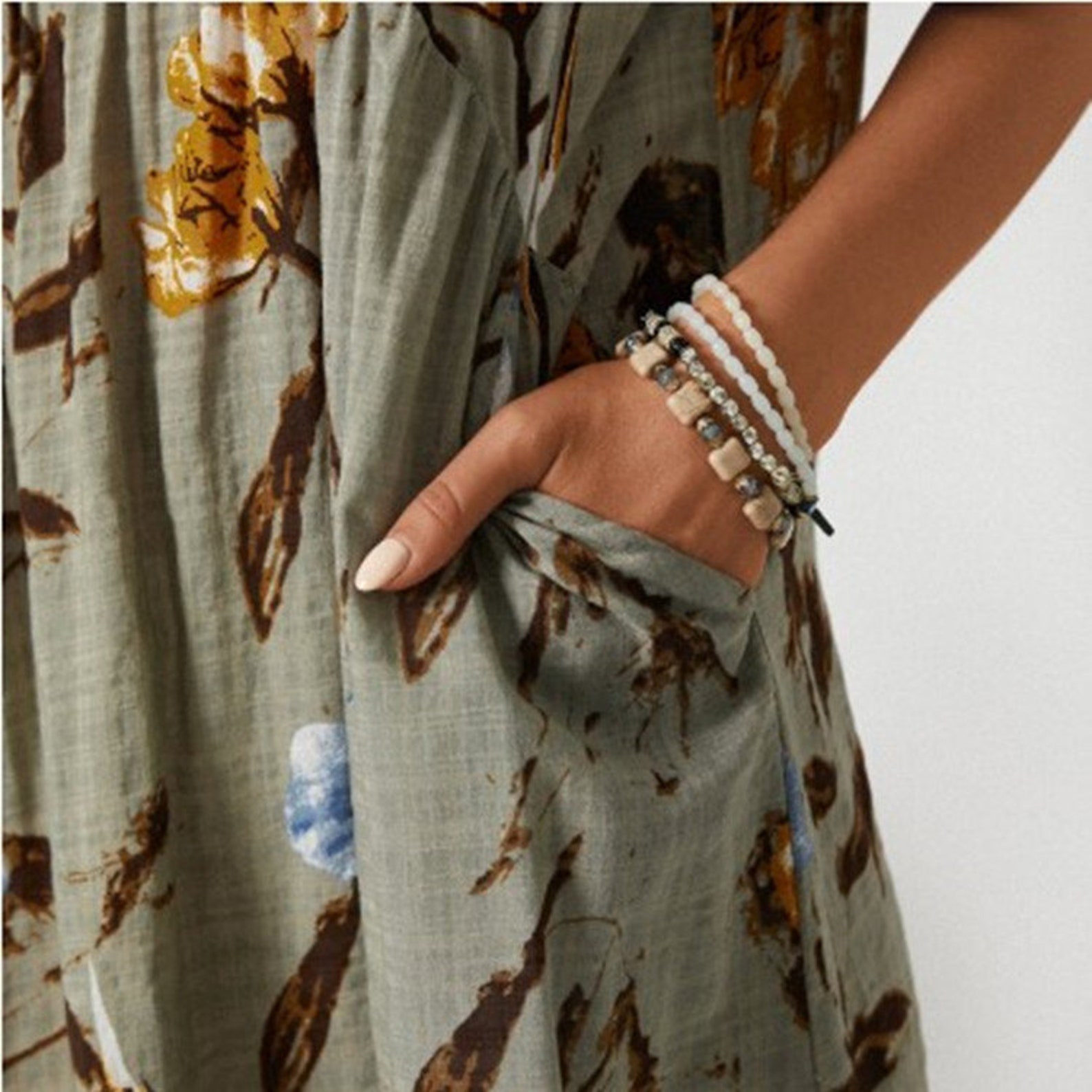 Womens Soft Cotton Clothing Floral Maxi Dress With Pockets Etsy