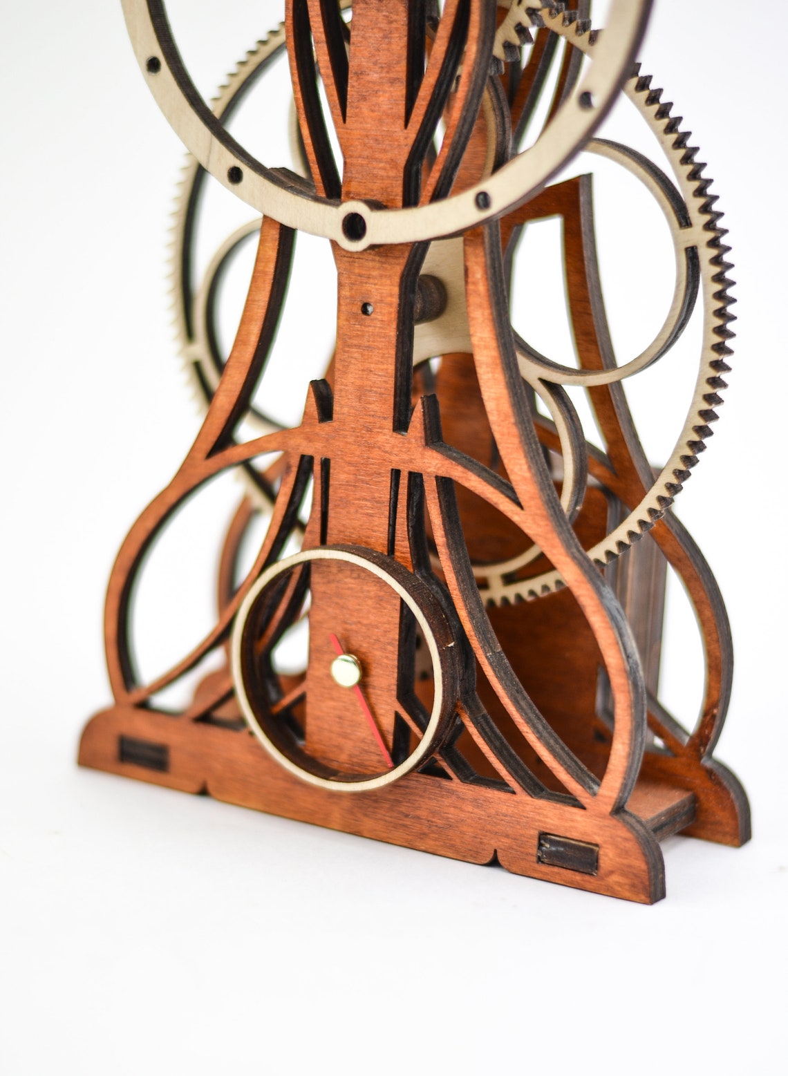 DIY wooden gift mechanical desk clock unique clock ELEZIA. Etsy