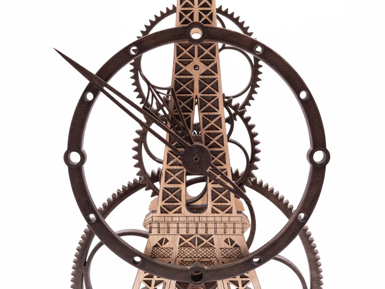 Mechanical Wood Clock Wooden Desk Clock Exclusive Desk Clock Etsy