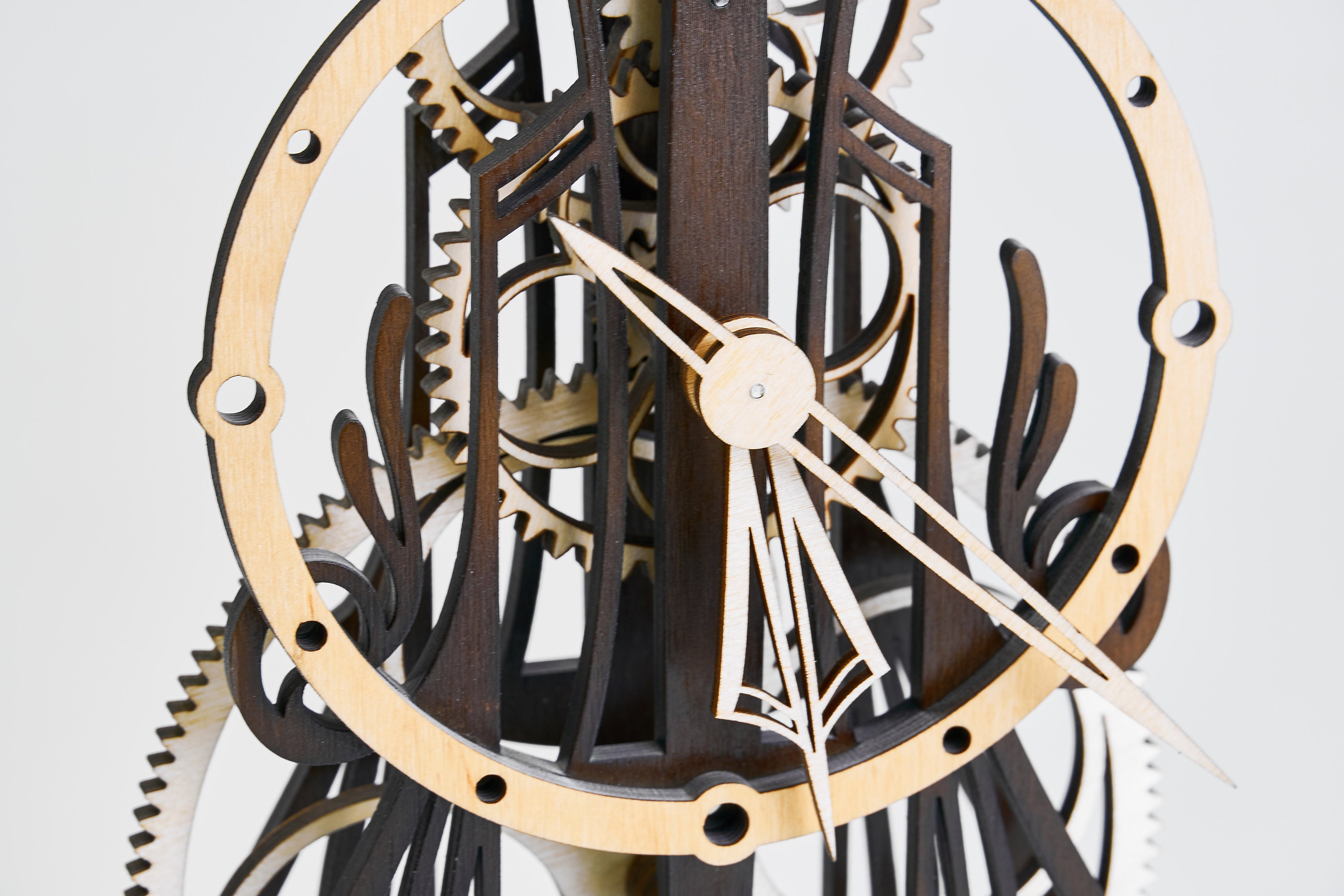 Silent mechanical clock Wooden desk clock Designer clock Etsy