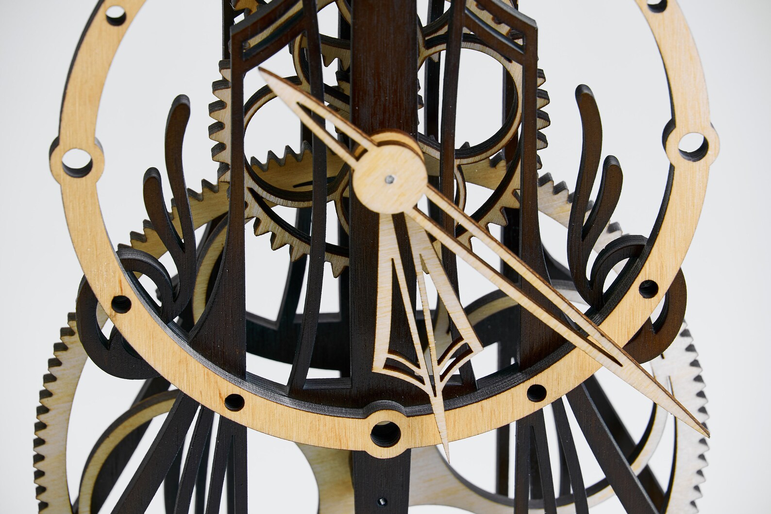 Silent mechanical clock Wooden desk clock Designer clock Etsy