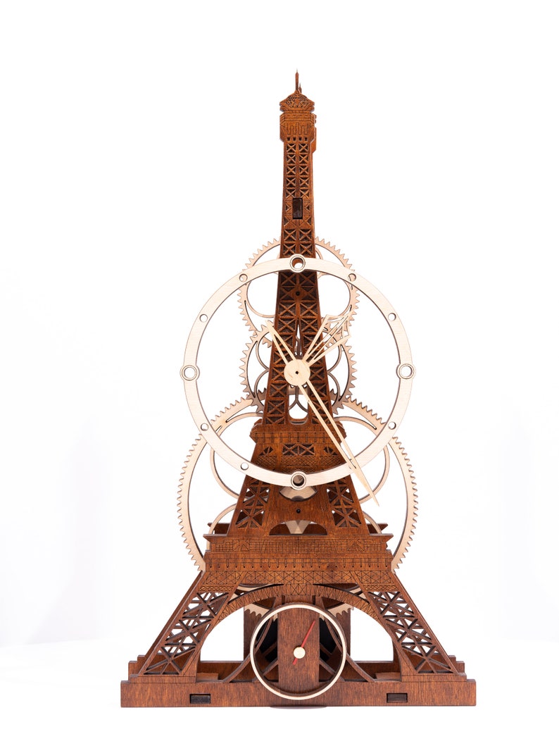 Mechanical Wood Clock Wooden Desk Clock Exclusive Desk Clock Etsy