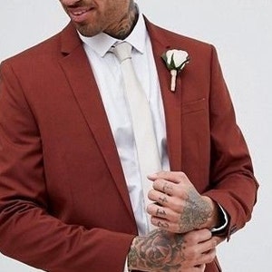 Man suit-man rust suit-prom suit-party wear suit-beach wedding suit-wedding suit-dinner suit-groomsmen suit-customized suit-groom suit