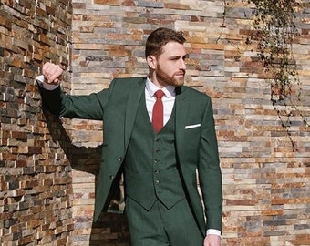 Men green suit  Beach Wedding Suit Groom Wear Suit Wedding Suit Men suits Prom suits for men green suit must read caption