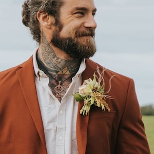 Man rustic suit,2 piece suit, wedding prom dinner party wear suit, groom & groomsman suit, customize suit, summer suit