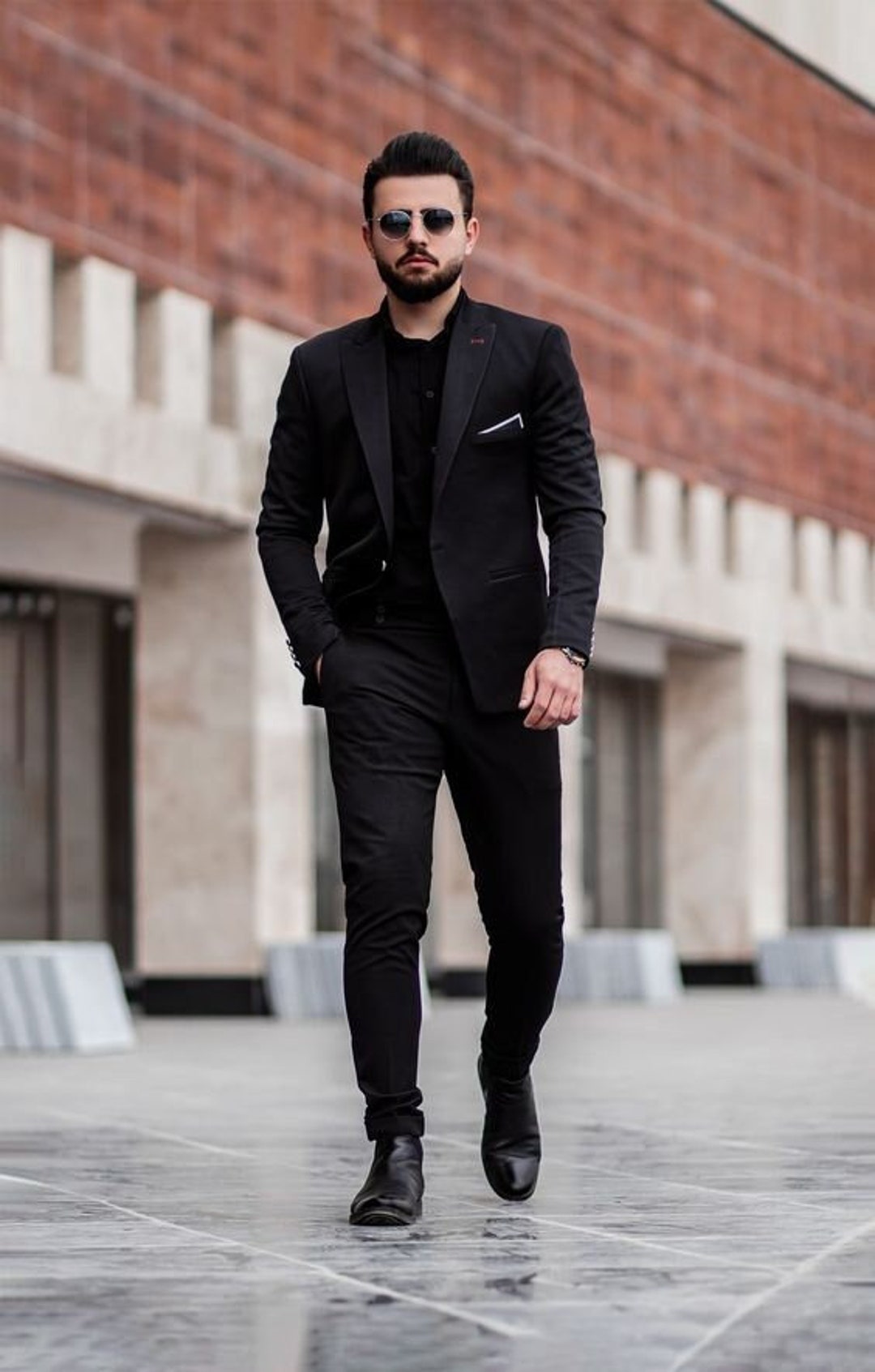Man Black Suit beach Wedding Suit groom Suit prom Suit dinner Etsy 